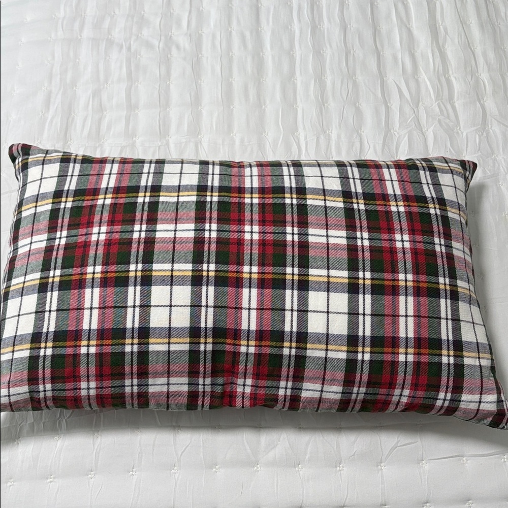 Pottery Barn Festive Plaid Pillow Cover and Insert - Picture 2 of 9